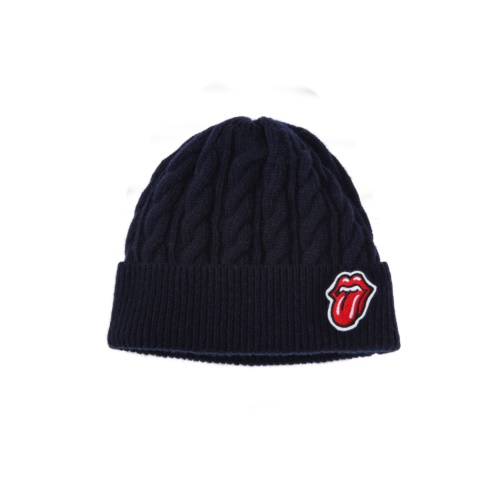 THE ROLLING STONES CLASSIC TONGUE WATCH CAP NAVY